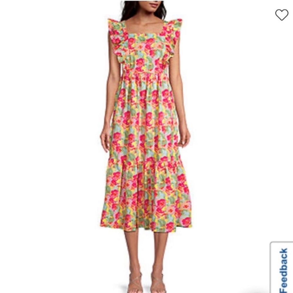 Peyton & Parker Pink Floral Dress Mommy & Me Open Back Ruffle Dress - Picture 4 of 8